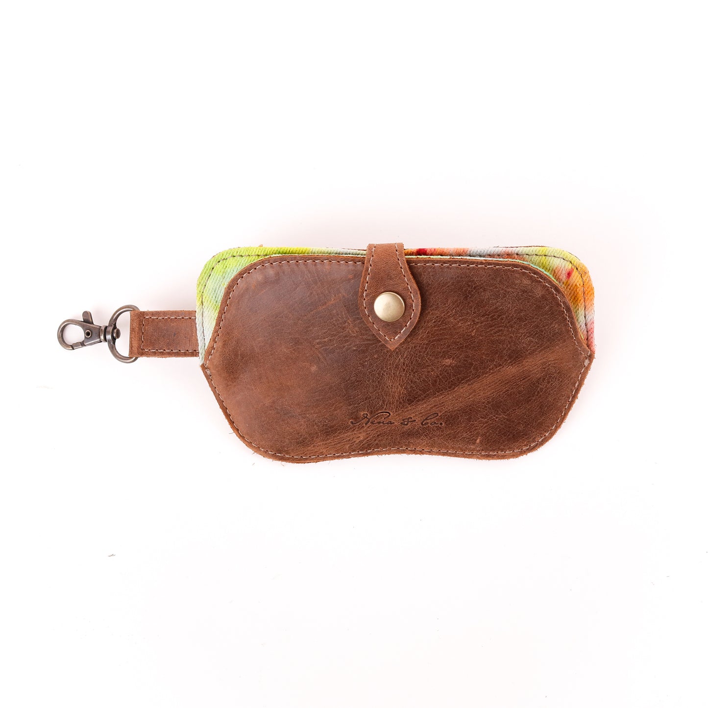 SUNGLASS SNAP CASE - TIE DYE - UPCYCLED DENIM - CAOBA - NO. 10006