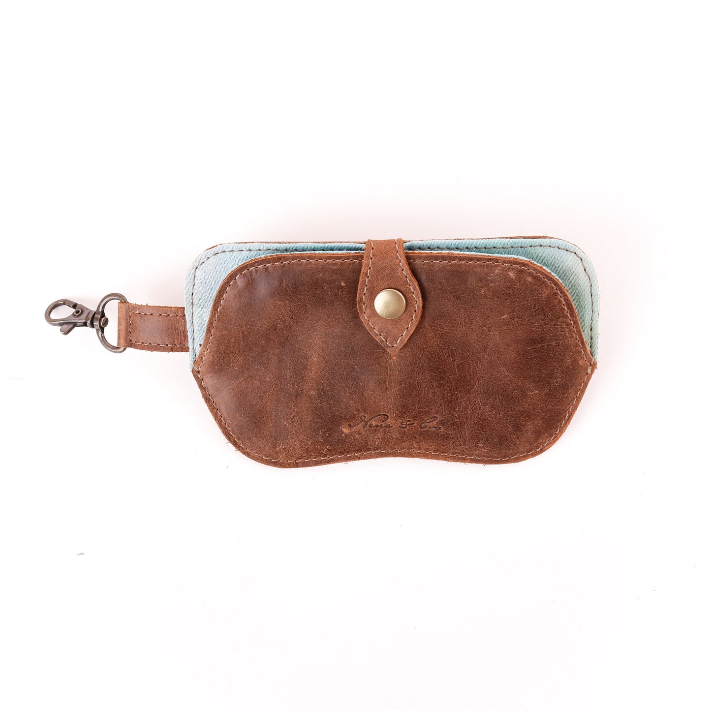 SUNGLASS SNAP CASE - TIE DYE - UPCYCLED DENIM - CAOBA - NO. 10007