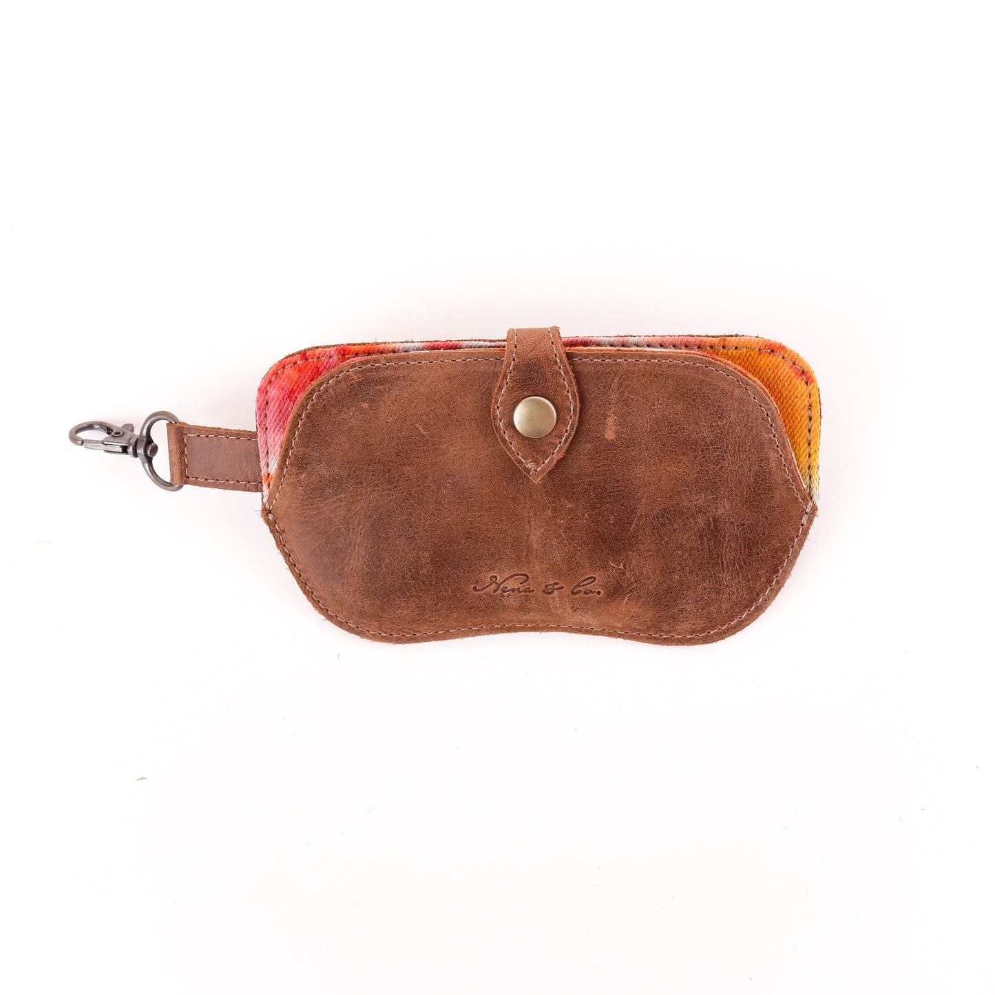 SUNGLASS SNAP CASE - TIE DYE - UPCYCLED DENIM - CAOBA - NO. 10009