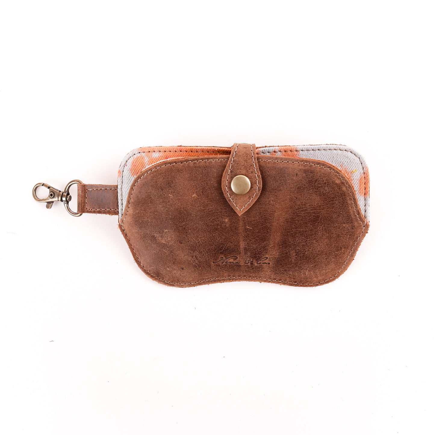 SUNGLASS SNAP CASE - TIE DYE - UPCYCLED DENIM - CAOBA - NO. 10022