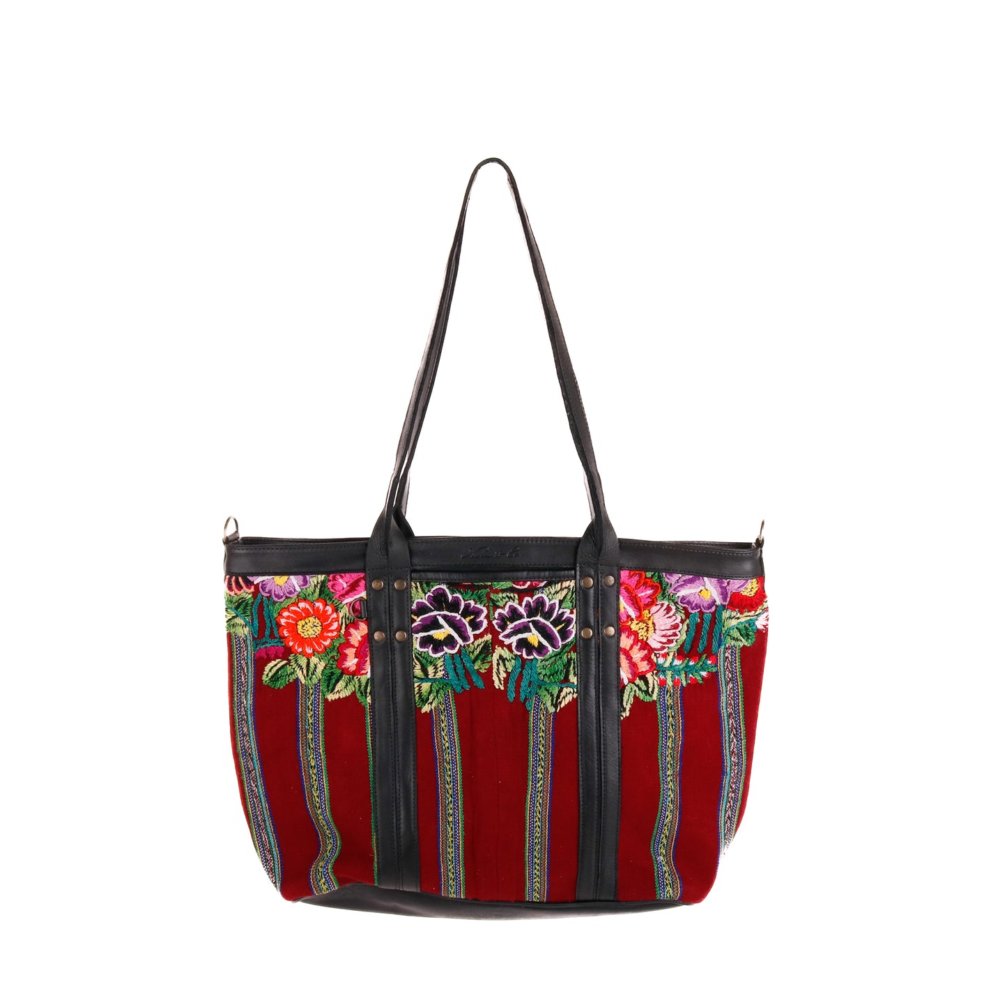 PERFECT LUCIA TOTE - OOAK PATZUN - BLACK - NO. 10112