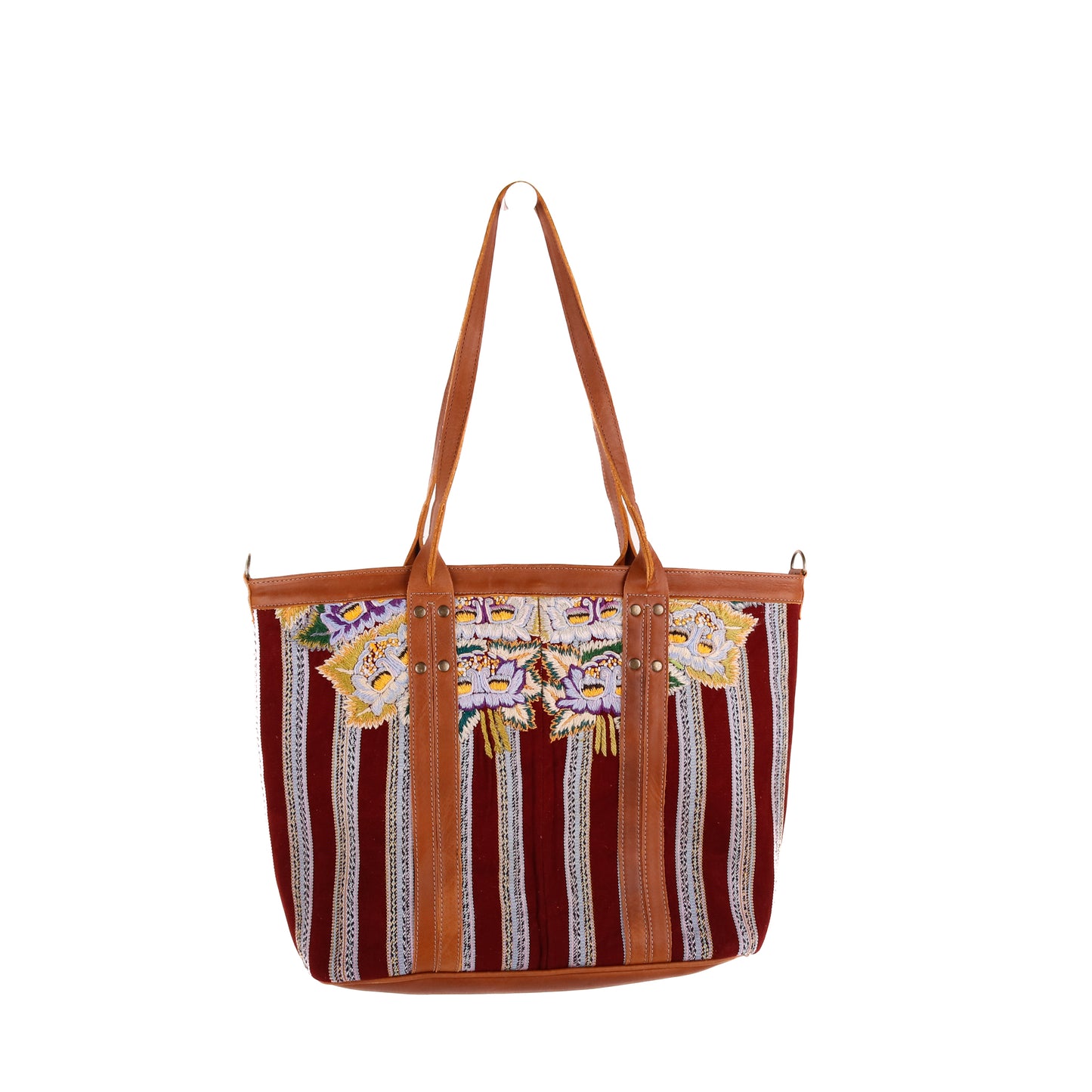PERFECT LUCIA TOTE - OOAK PATZUN - CAFE - NO. 10124