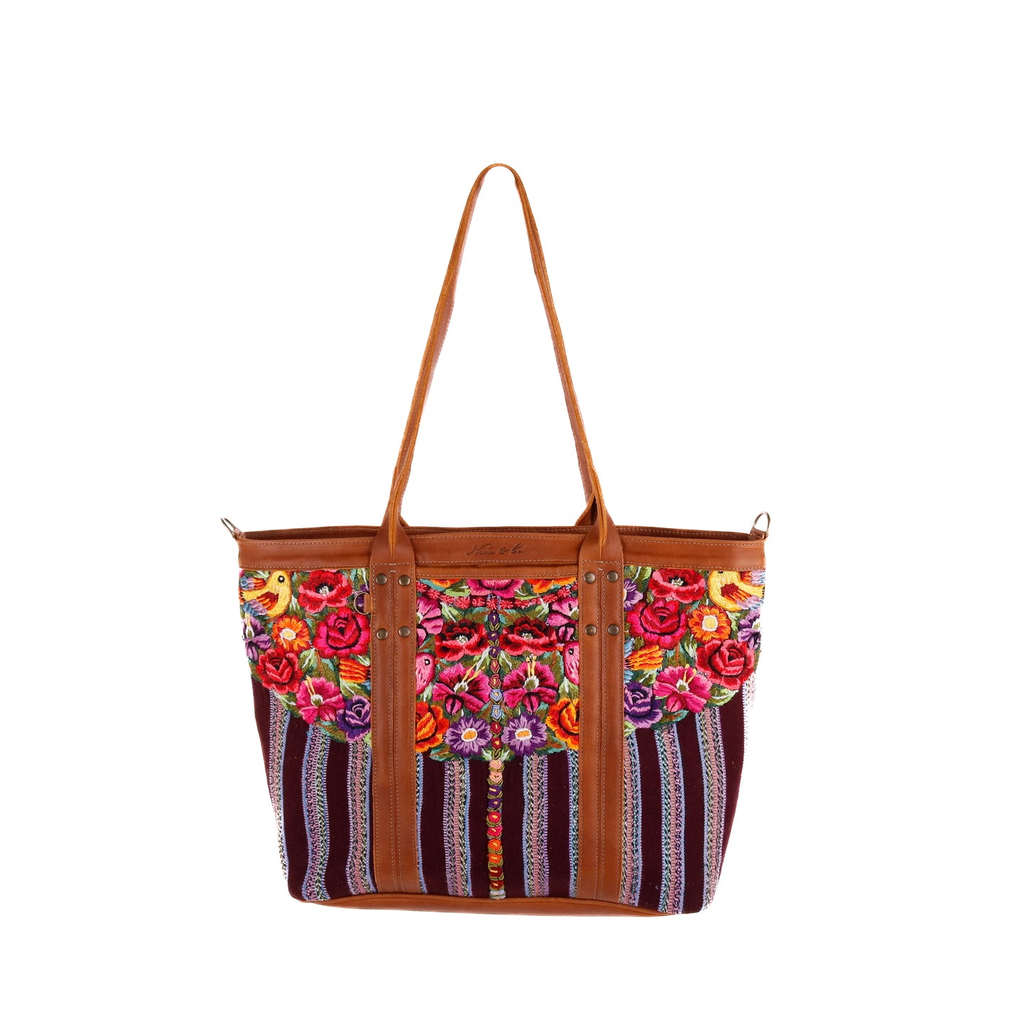 PERFECT LUCIA TOTE - OOAK PATZUN - CAFE - NO. 10147