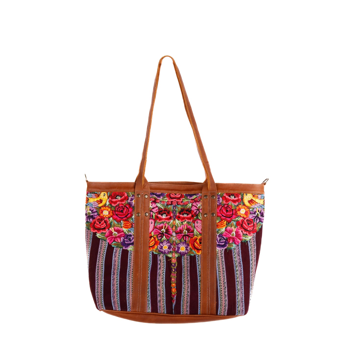 PERFECT LUCIA TOTE - OOAK PATZUN - CAFE - NO. 10147