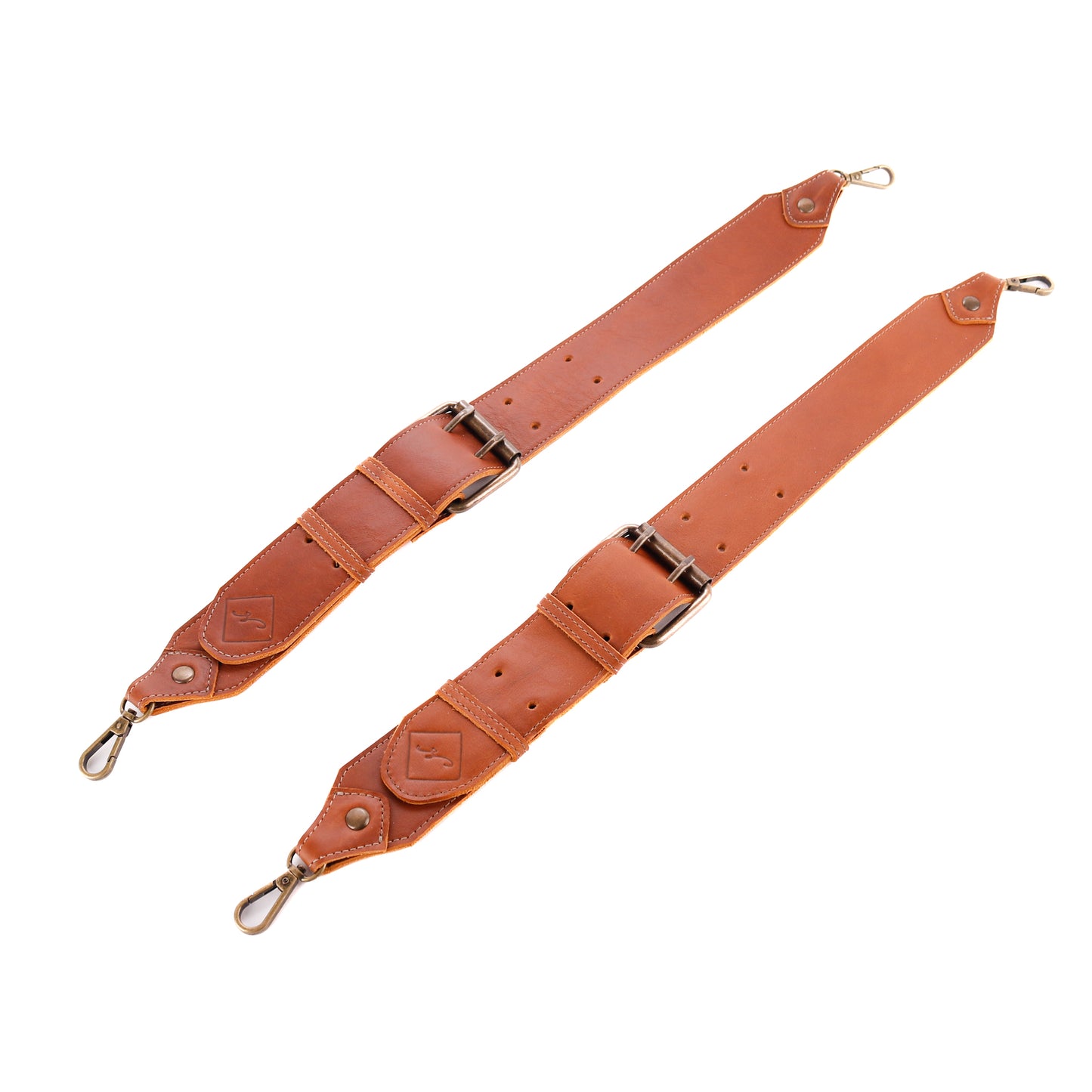 DOUBLE BUCKLE BACKPACK STRAP SET - CAFE