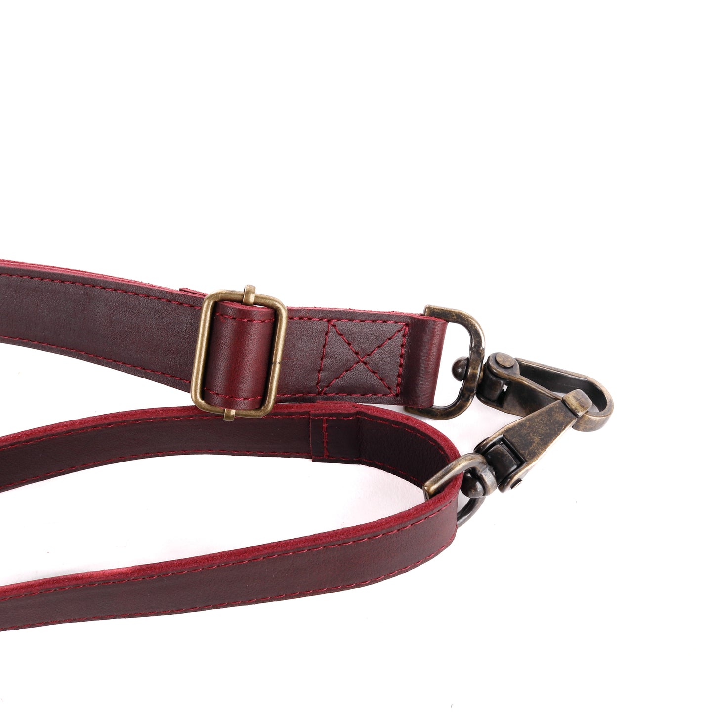 CROSSBODY SLING 2.0 - FULL LEATHER WITH SHEARLING - VINO TINTO