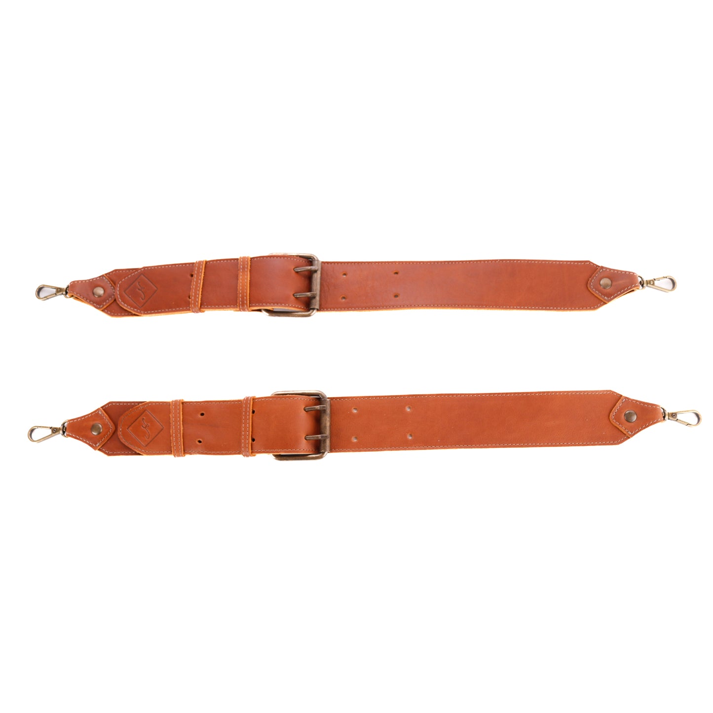DOUBLE BUCKLE BACKPACK STRAP SET - CAFE