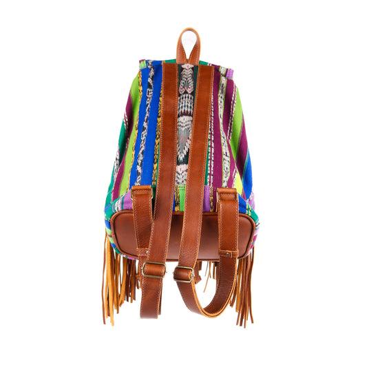 FRINGE BACKPACK - OOAK CORTE - CAFE - NO. 10281