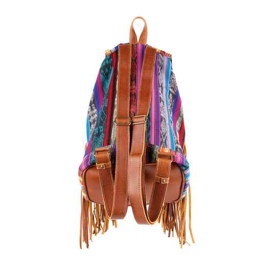 FRINGE BACKPACK - OOAK CORTE - CAFE - NO. 10286