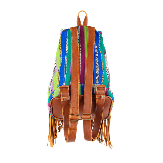 FRINGE BACKPACK - OOAK CORTE - CAFE - NO. 10287