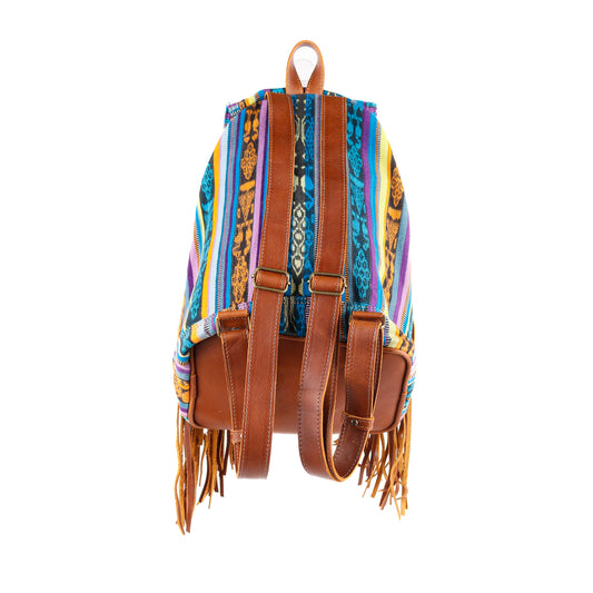 FRINGE BACKPACK - OOAK CORTE - CAFE - NO. 10294