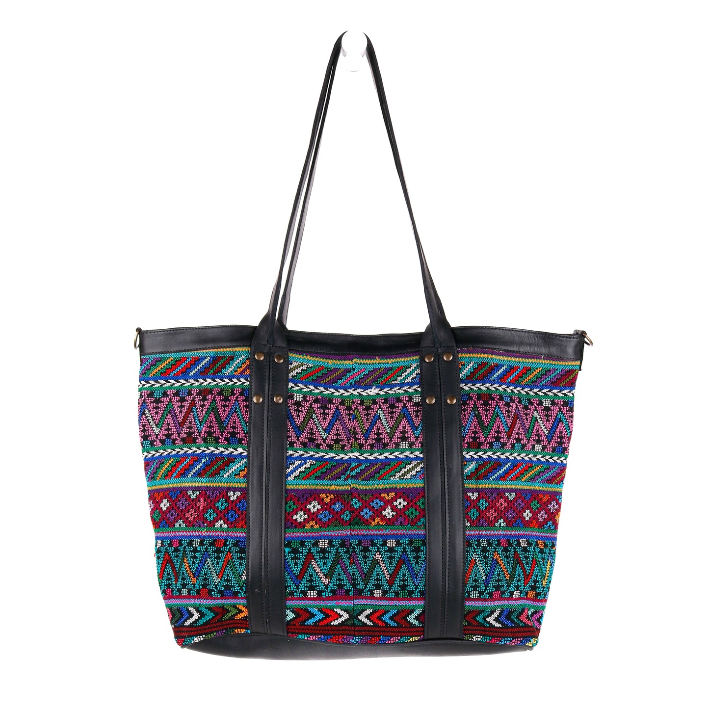 PERFECT LUCIA TOTE - OOAK HUIPIL - SAN MARTIN REGION - BLACK - NO. 10412