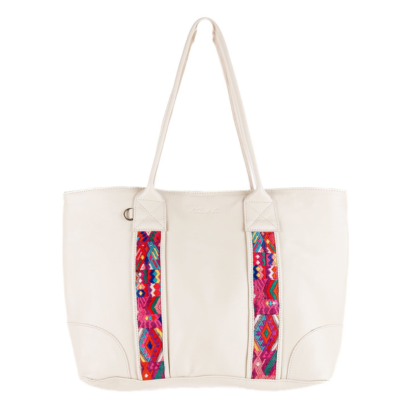 THE FOREVER TOTE - VINTAGE FAJA ACCENTS - BONE - NO. 10700