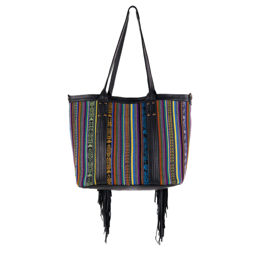 LUCIA FRINGE TOTE - CORTE - BLACK - NO. 10707