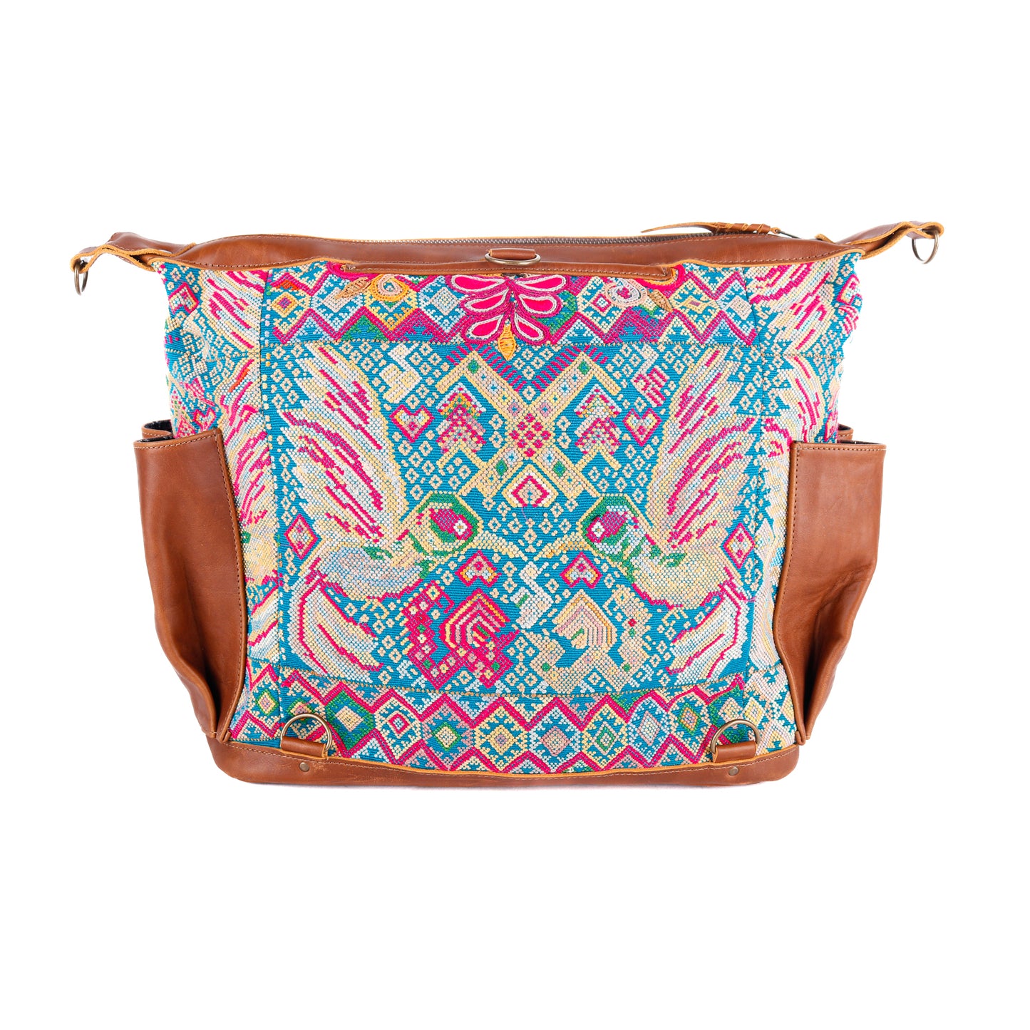 BEATRIZ CDB + CAMILA BACKPACK STRAP SET - OOAK HUIPIL - CAFE - NO. 11433