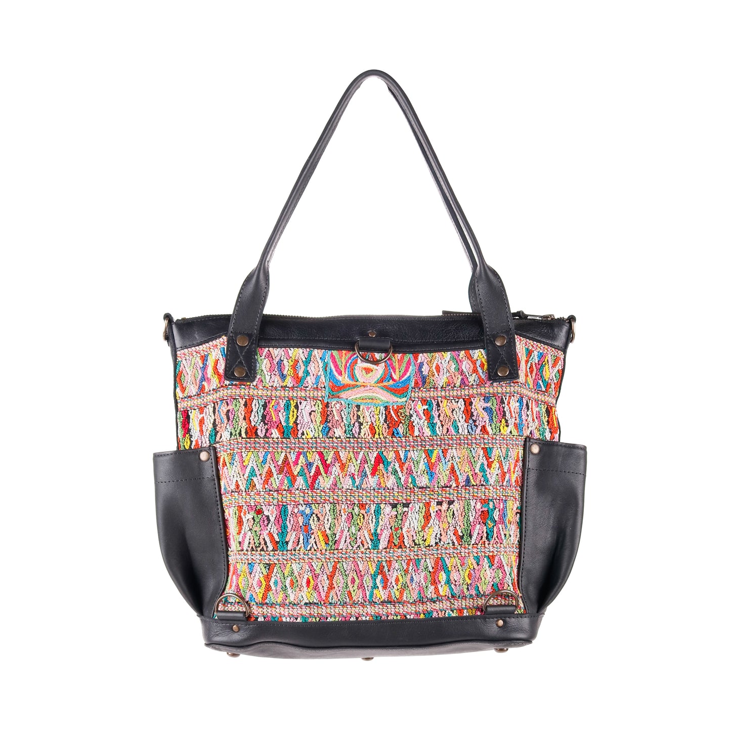 THE MEDIUM PERFECT BAG - OOAK HUIPIL - BLACK - NO. 12698