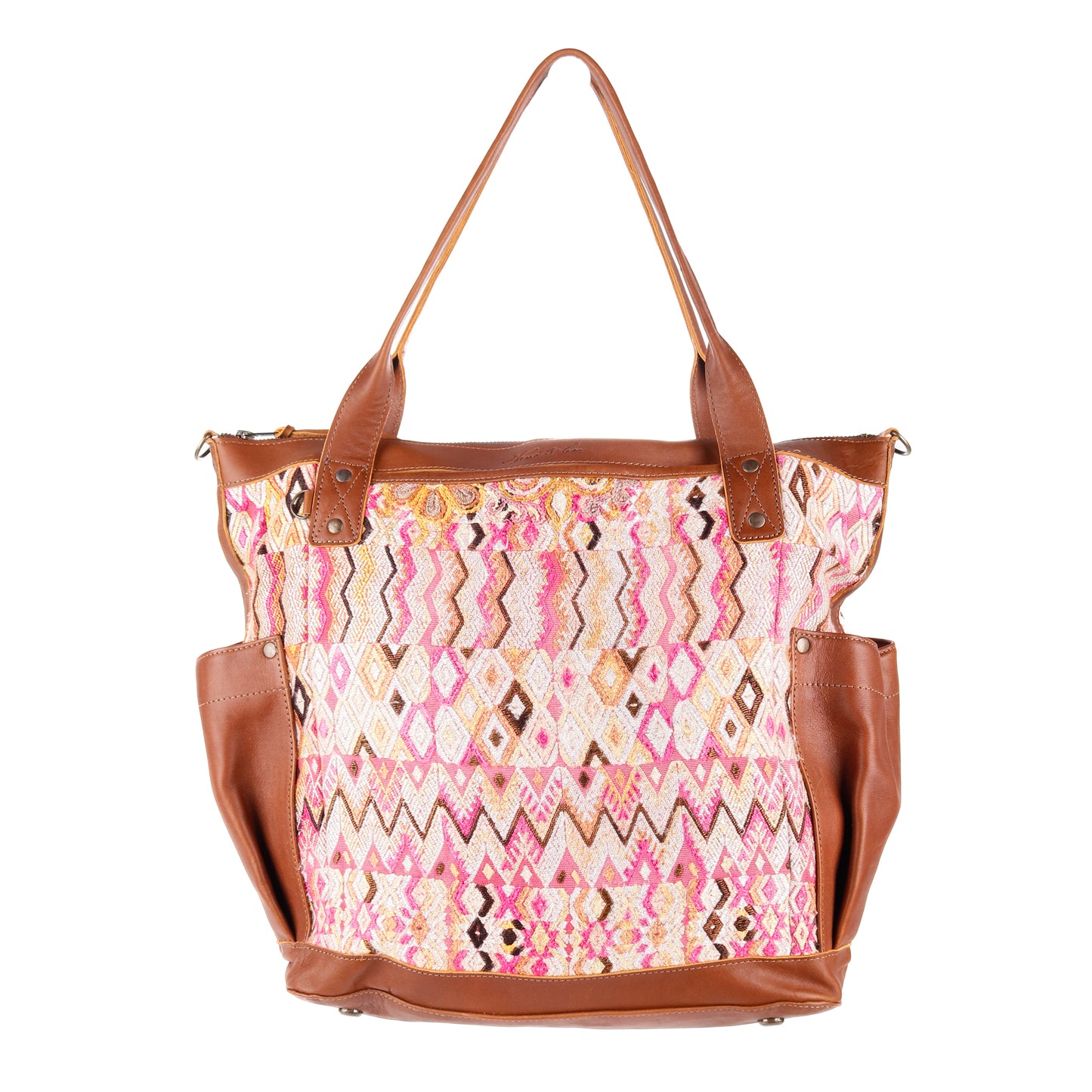 **CLOSEOUT** THE PERFECT BAG - OOAK HUIPIL - CAFE - NO. 12719