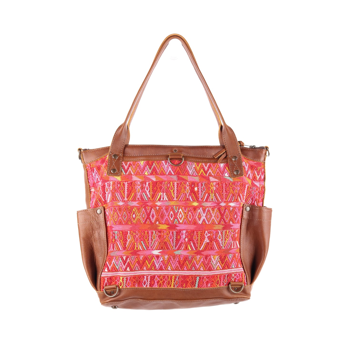 THE MEDIUM PERFECT BAG - OOAK HUIPIL - CAFE - NO. 12721