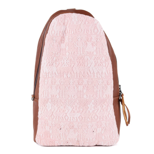 **CLOSEOUT** CROSSBODY SLING 2.0 - LARGE - OOAK HUIPIL - CAFE - NO. 13897