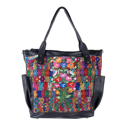 **CLOSEOUT** THE PERFECT BAG - OOAK HUIPIL - BLACK - NO. 14224