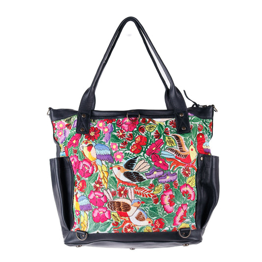 **CLOSEOUT** THE PERFECT BAG - OOAK HUIPIL - BLACK - NO. 14228