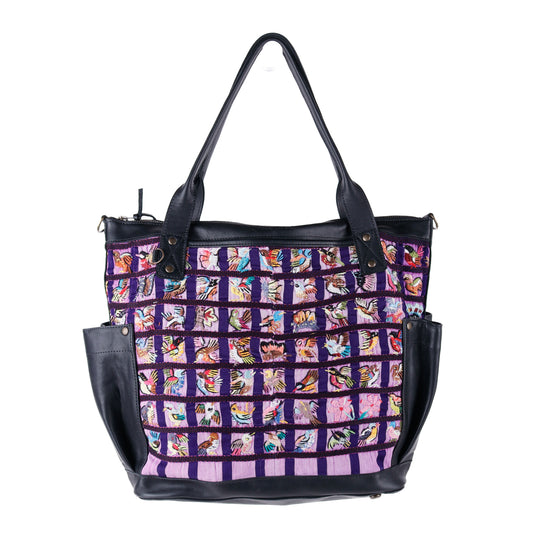 **CLOSEOUT** THE PERFECT BAG - OOAK HUIPIL - BLACK - NO. 14230