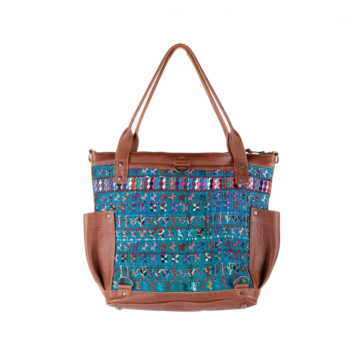THE MEDIUM PERFECT BAG - OOAK HUIPIL - CAFE - NO. 14281