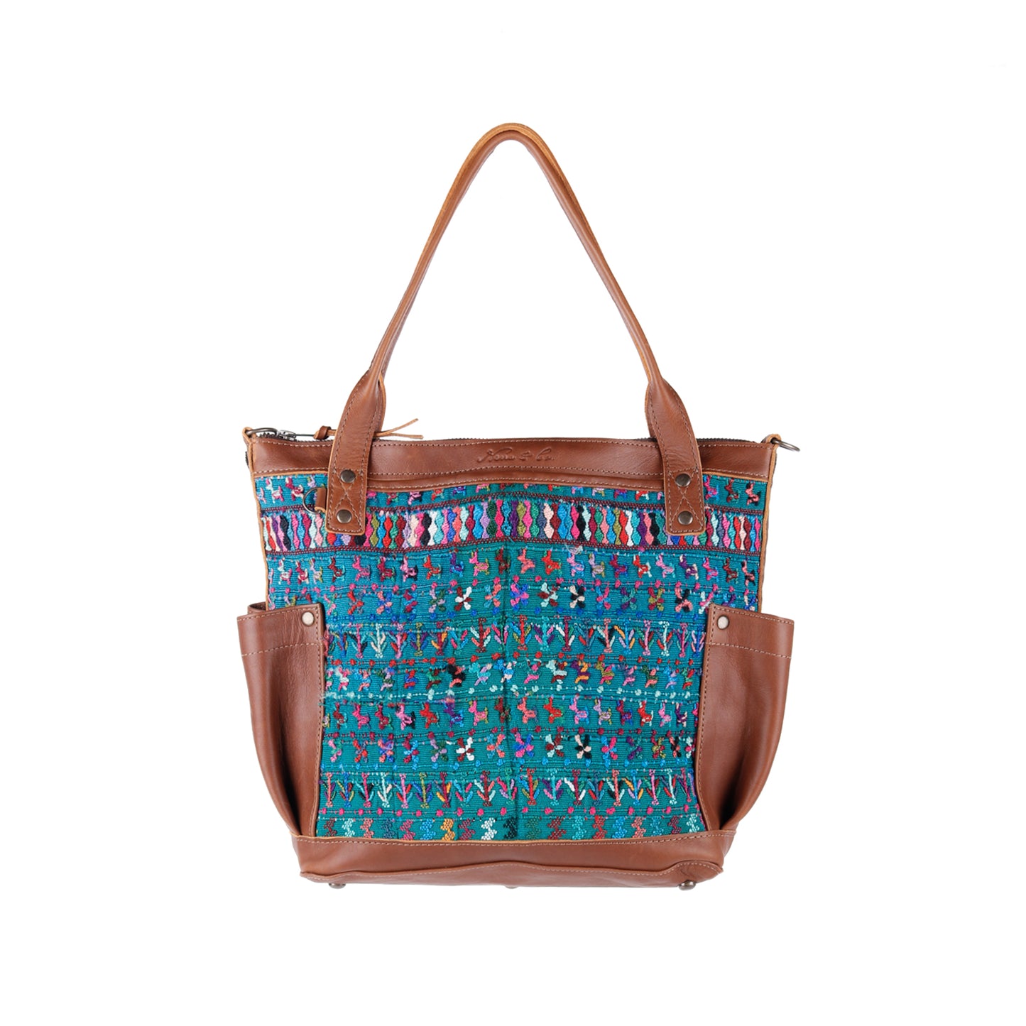THE MEDIUM PERFECT BAG - OOAK HUIPIL - CAFE - NO. 14281