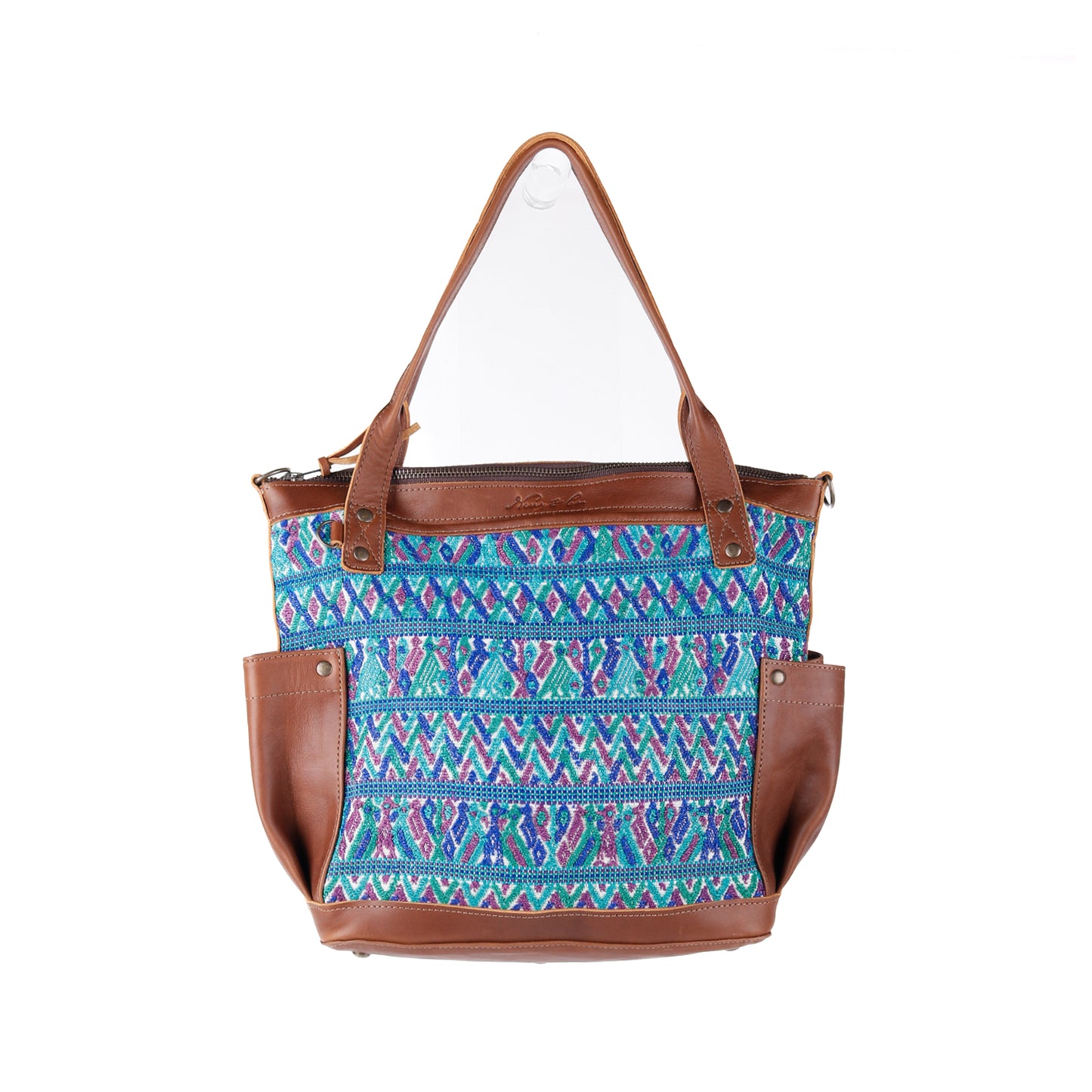 THE MEDIUM PERFECT BAG - OOAK HUIPIL - CAFE - NO. 14282