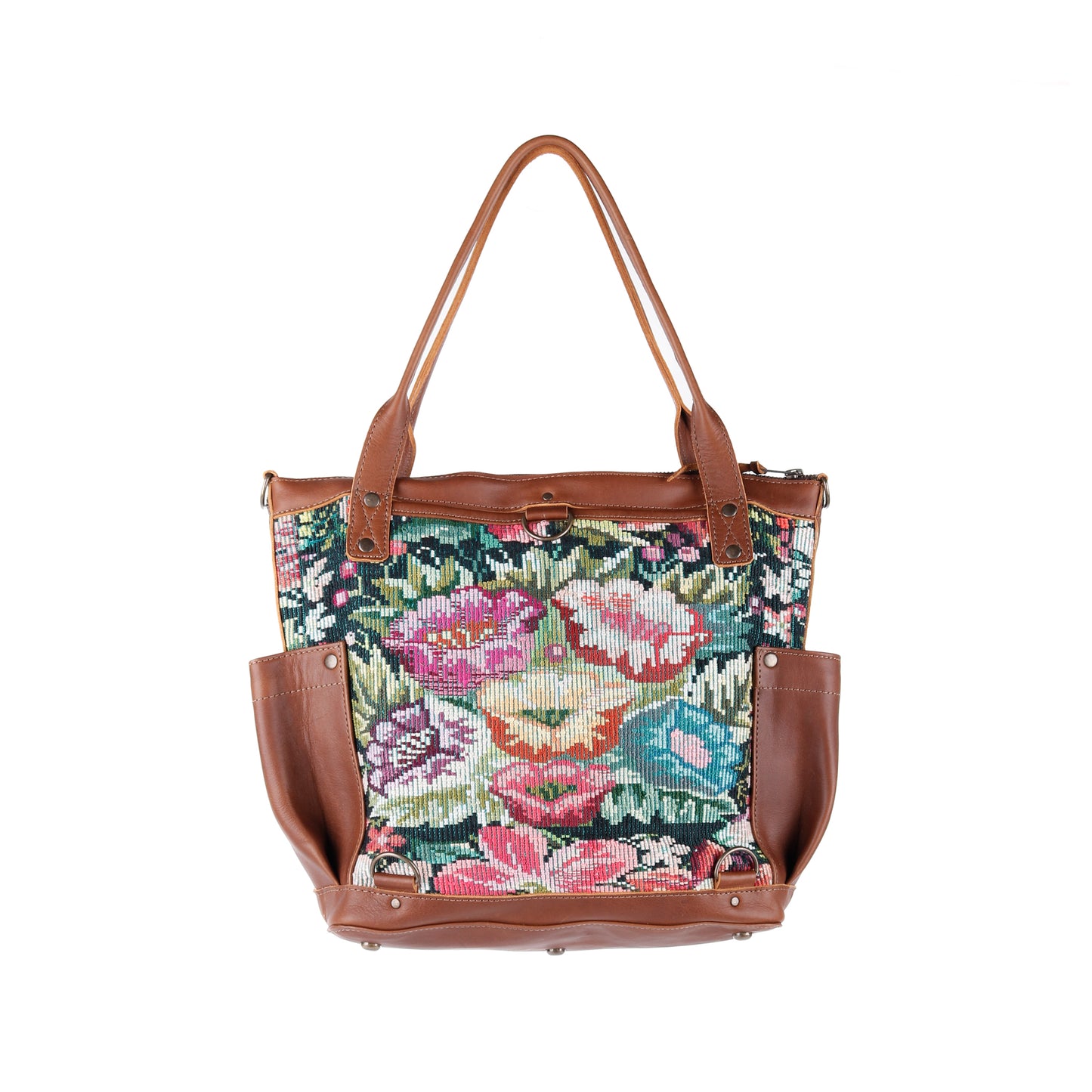 THE MEDIUM PERFECT BAG - OOAK HUIPIL - CAFE - NO. 14286