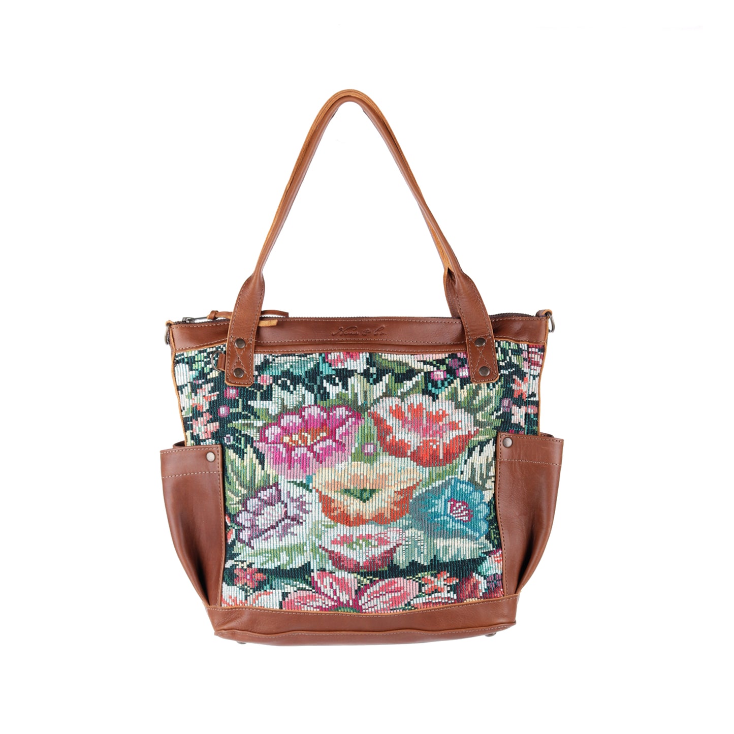 THE MEDIUM PERFECT BAG - OOAK HUIPIL - CAFE - NO. 14286