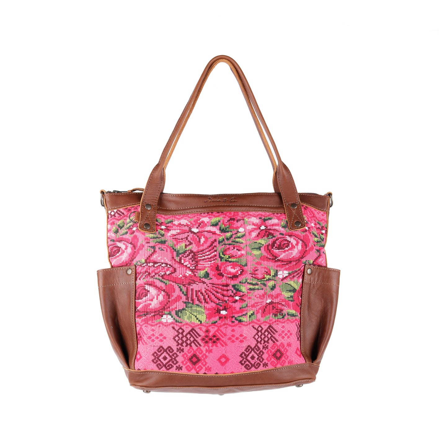 THE MEDIUM PERFECT BAG - OOAK HUIPIL - CAFE - NO. 14287