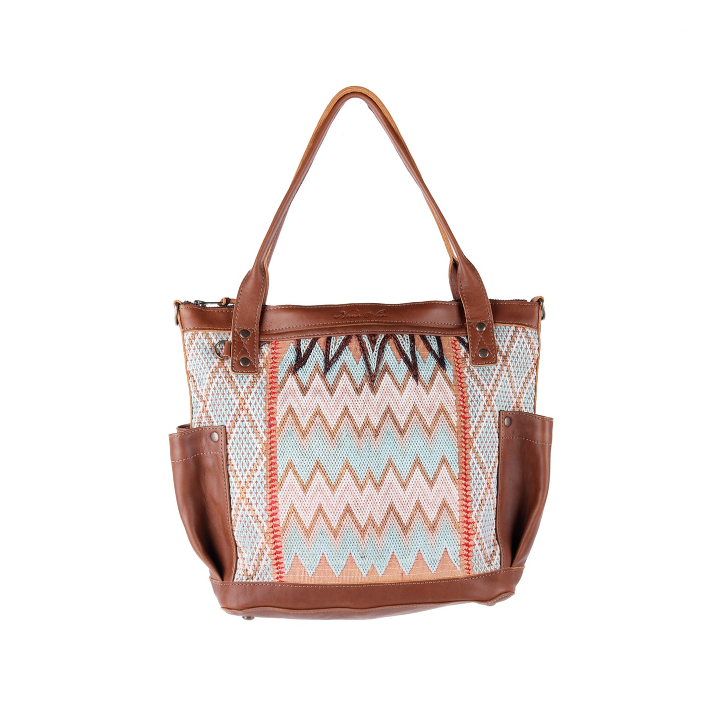 THE MEDIUM PERFECT BAG - OOAK HUIPIL - CAFE - NO. 14291