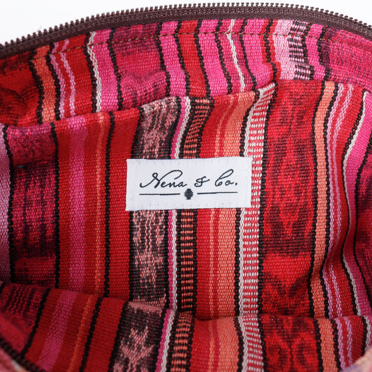 WANDER CROSSBODY BAG - LARGE - OOAK HUIPIL - CAFE - NO. 14931