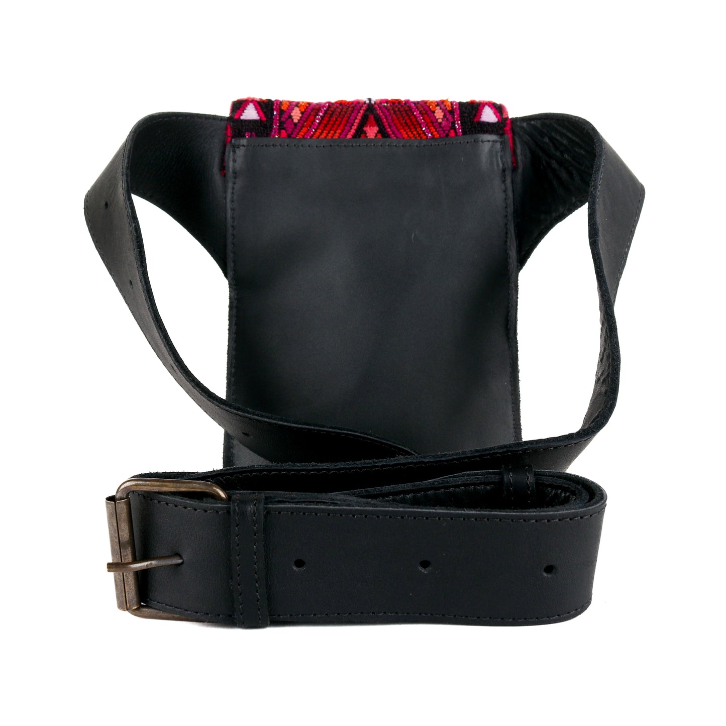 HIP SATCHEL - OOAK HUIPIL - BLACK - NO. 15304