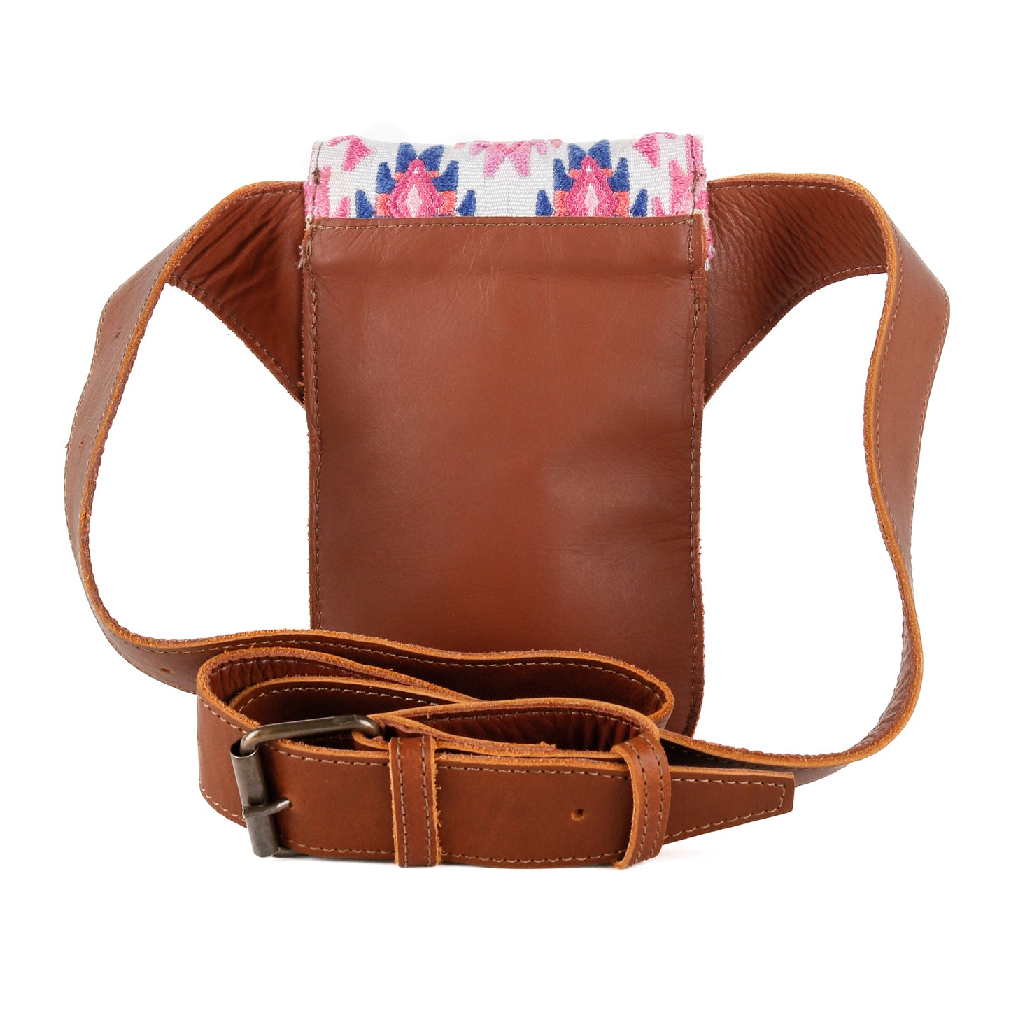 **CLOSEOUT** HIP SATCHEL - OOAK HUIPIL - CAFE - NO. 15342