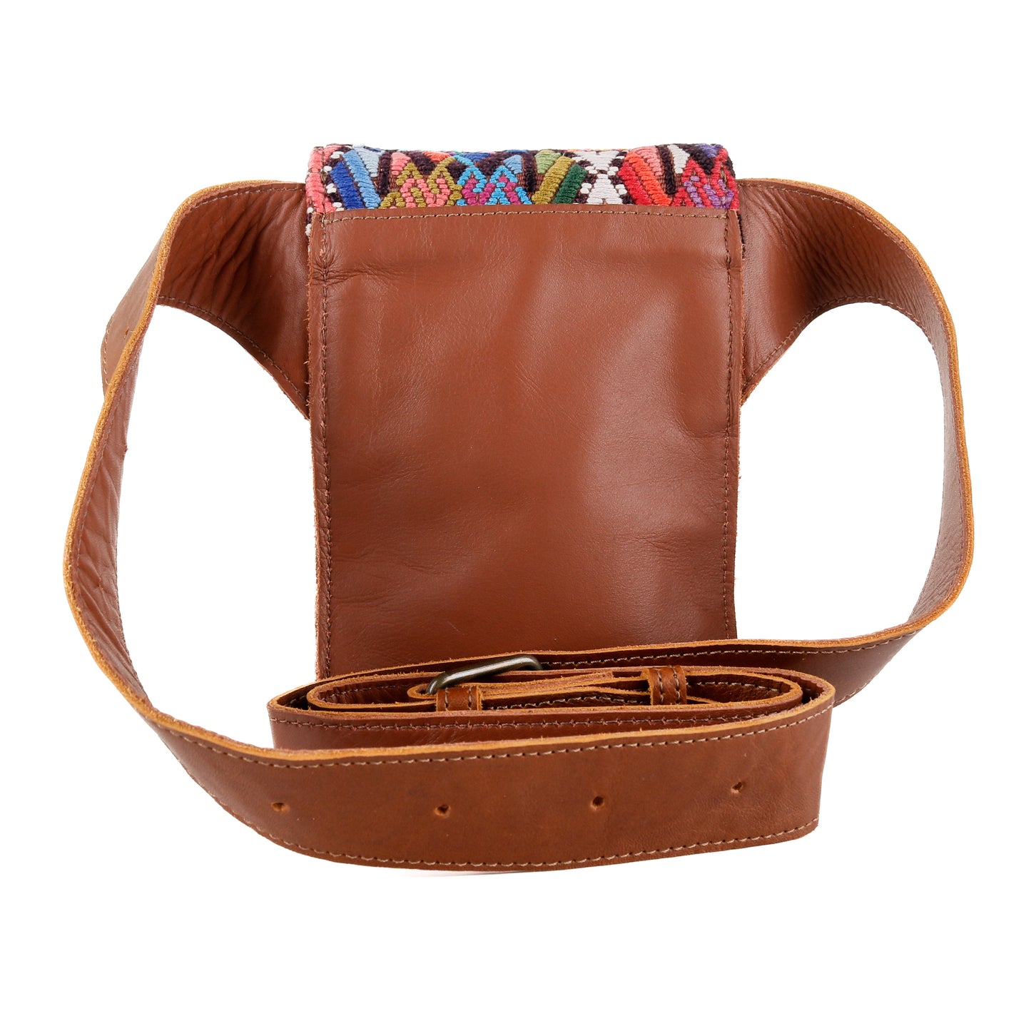 **CLOSEOUT** HIP SATCHEL - OOAK HUIPIL - CAFE - NO. 15336
