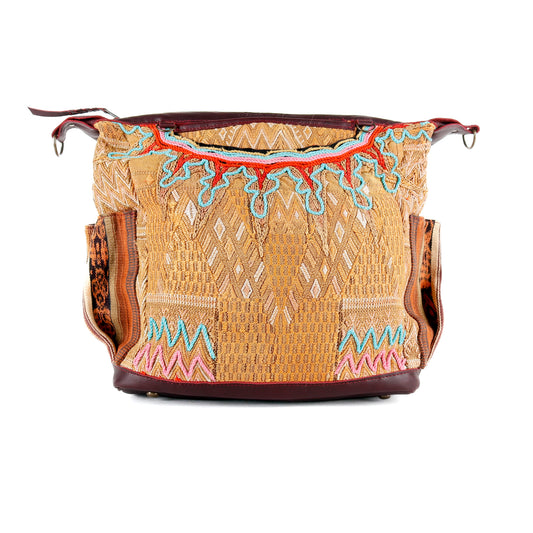 BEATRIZ MCDB - EMBROIDERED OOAK HUIPIL - VINO TINTO - NO. 15559