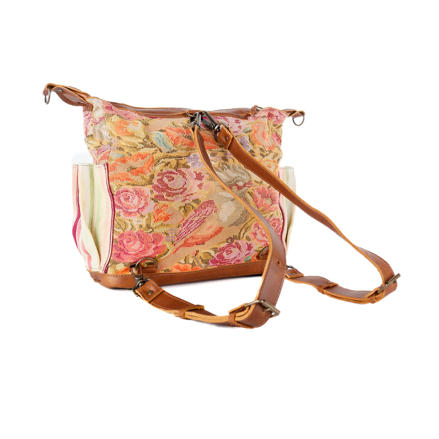 BEATRIZ MCDB + DIAMANTE STRAP - OOAK HUIPIL - CAFE - 15707