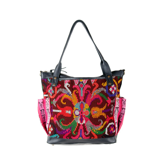 THE MEDIUM PERFECT BAG - OOAK HUIPIL - BLACK - NO. 15709