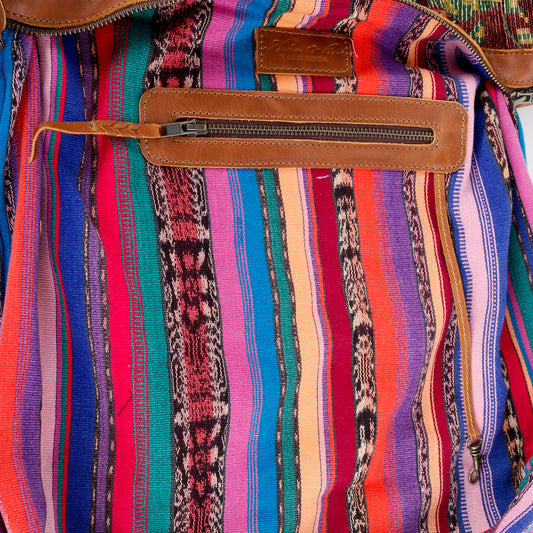 BEATRIZ CDB + DIAMANTE STRAP - OOAK HUIPIL - CAFE - NO. 15712