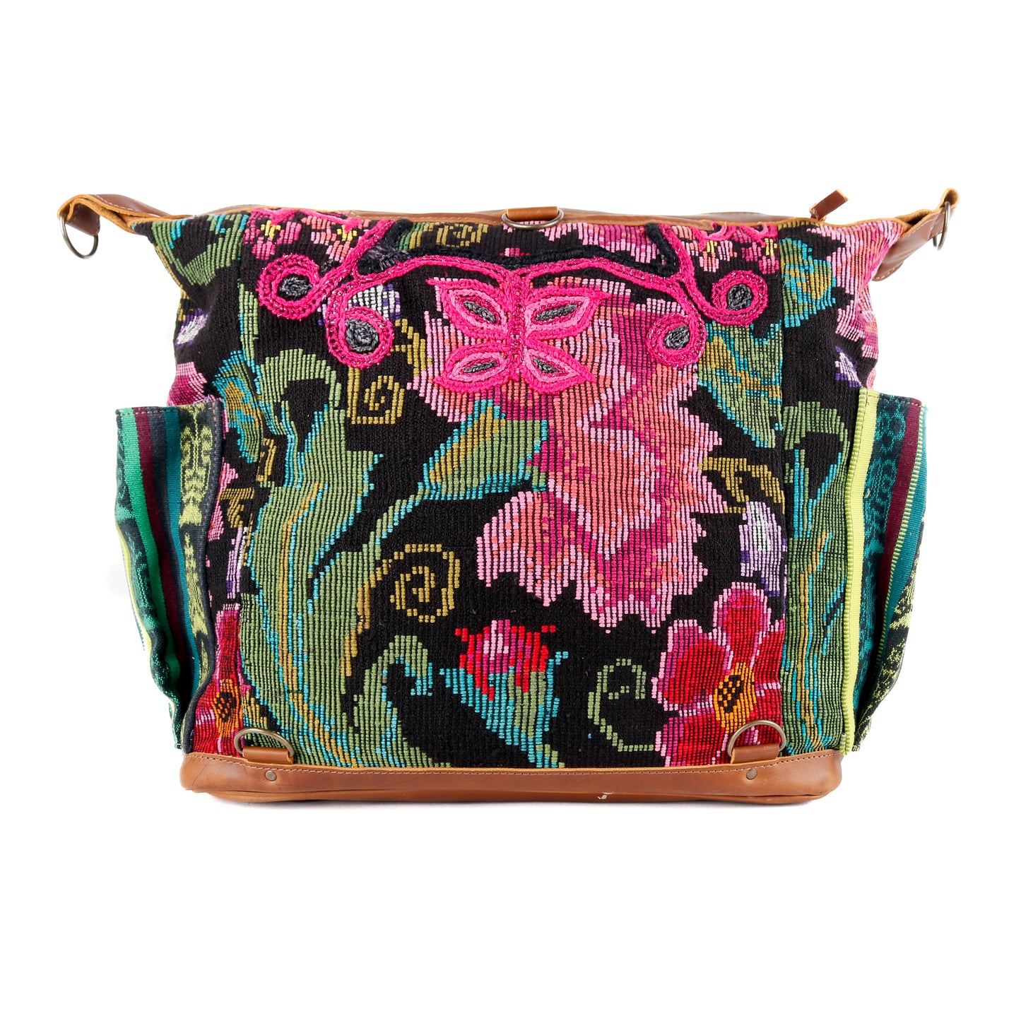BEATRIZ CDB + DIAMANTE STRAP - OOAK HUIPIL - CAFE - NO. 15717