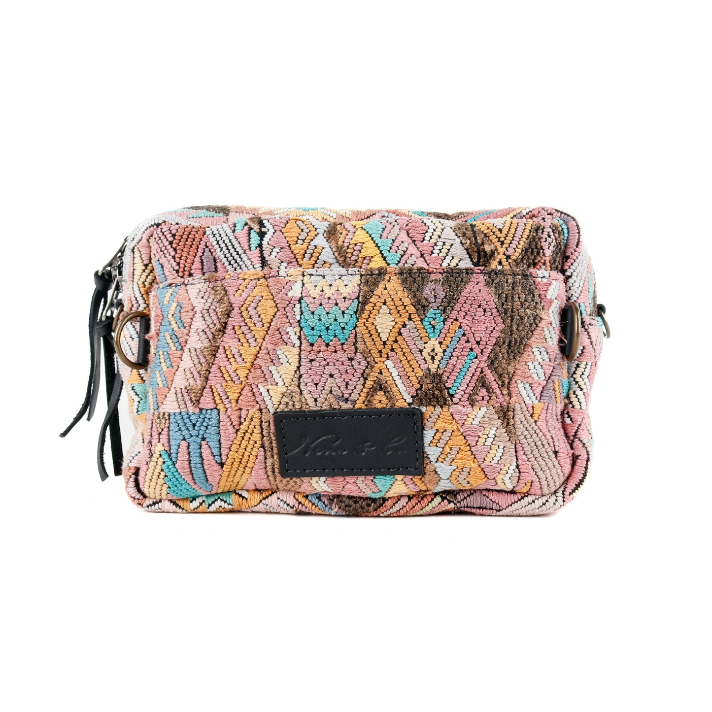 WANDER CROSSBODY BAG + STRAP SET - OOAK HUIPIL & CORTE - BLACK - NO. 15718