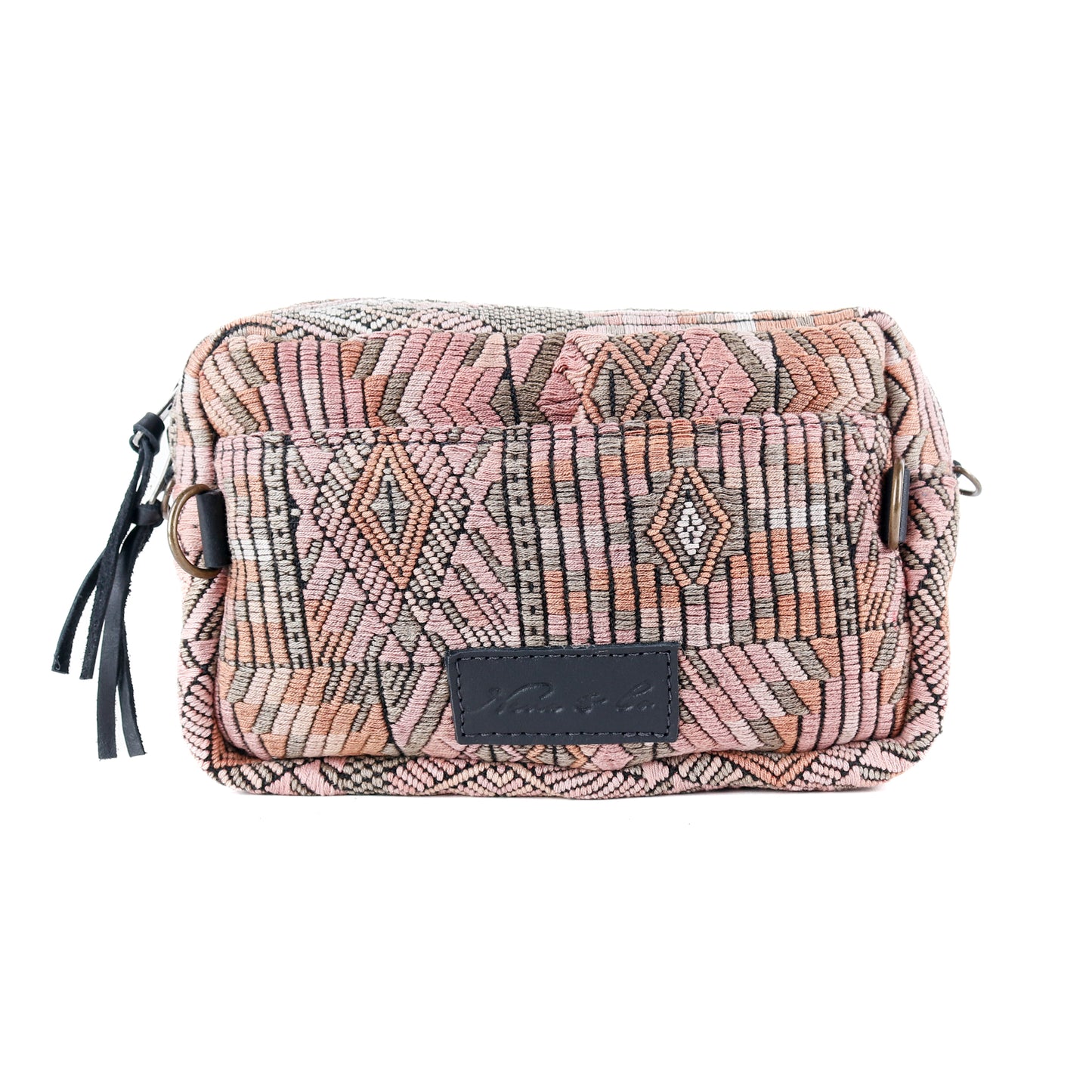 WANDER CROSSBODY BAG + STRAP SET - OOAK HUIPIL & CORTE - BLACK - NO. 15719
