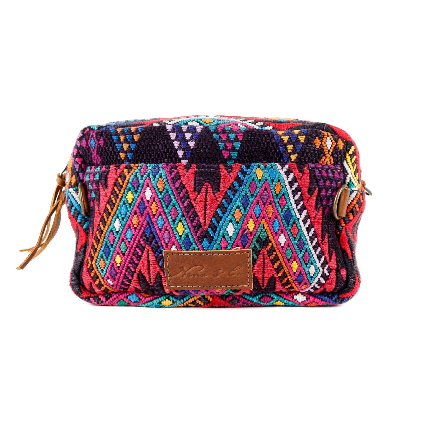 WANDER CROSSBODY BAG + STRAP SET - OOAK HUIPIL & CORTE - CAFE - NO. 15720