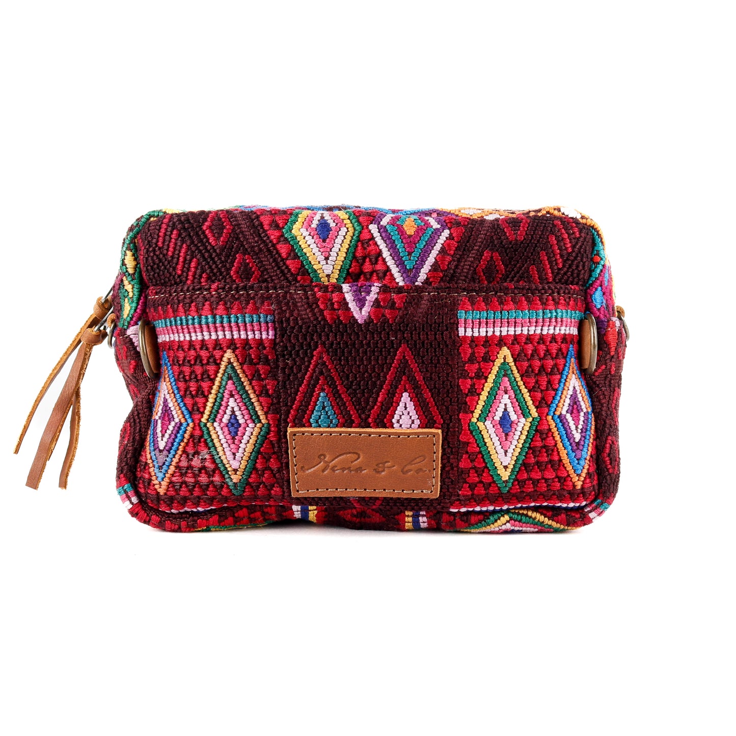 WANDER CROSSBODY BAG + STRAP SET - OOAK HUIPIL & CORTE - CAFE - NO. 15723