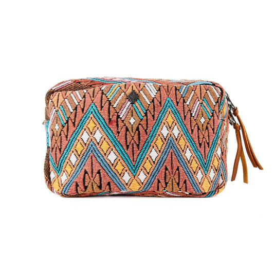 WANDER CROSSBODY BAG + STRAP SET - OOAK HUIPIL & CORTE - CAFE - NO. 15724