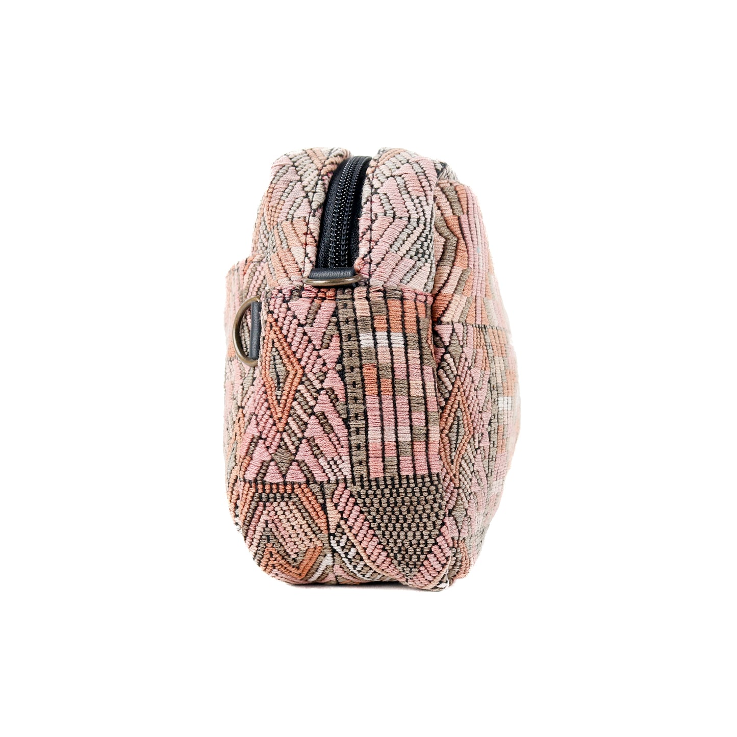 LARGE WANDER CROSSBODY BAG + STRAP SET - OOAK HUIPIL & CORTE - BLACK - NO. 15725
