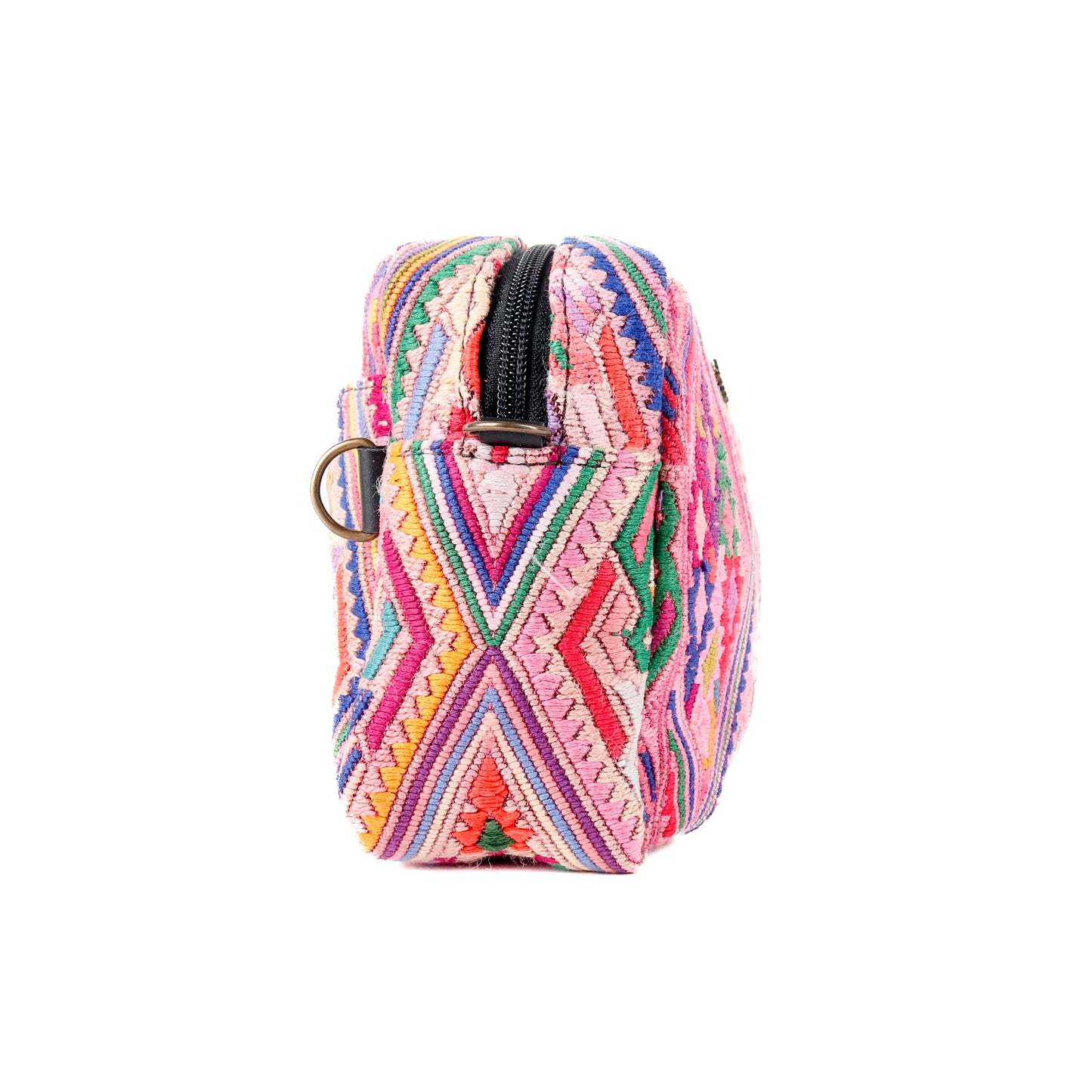 LARGE WANDER CROSSBODY BAG + STRAP SET - OOAK HUIPIL & CORTE - BLACK - NO. 15726