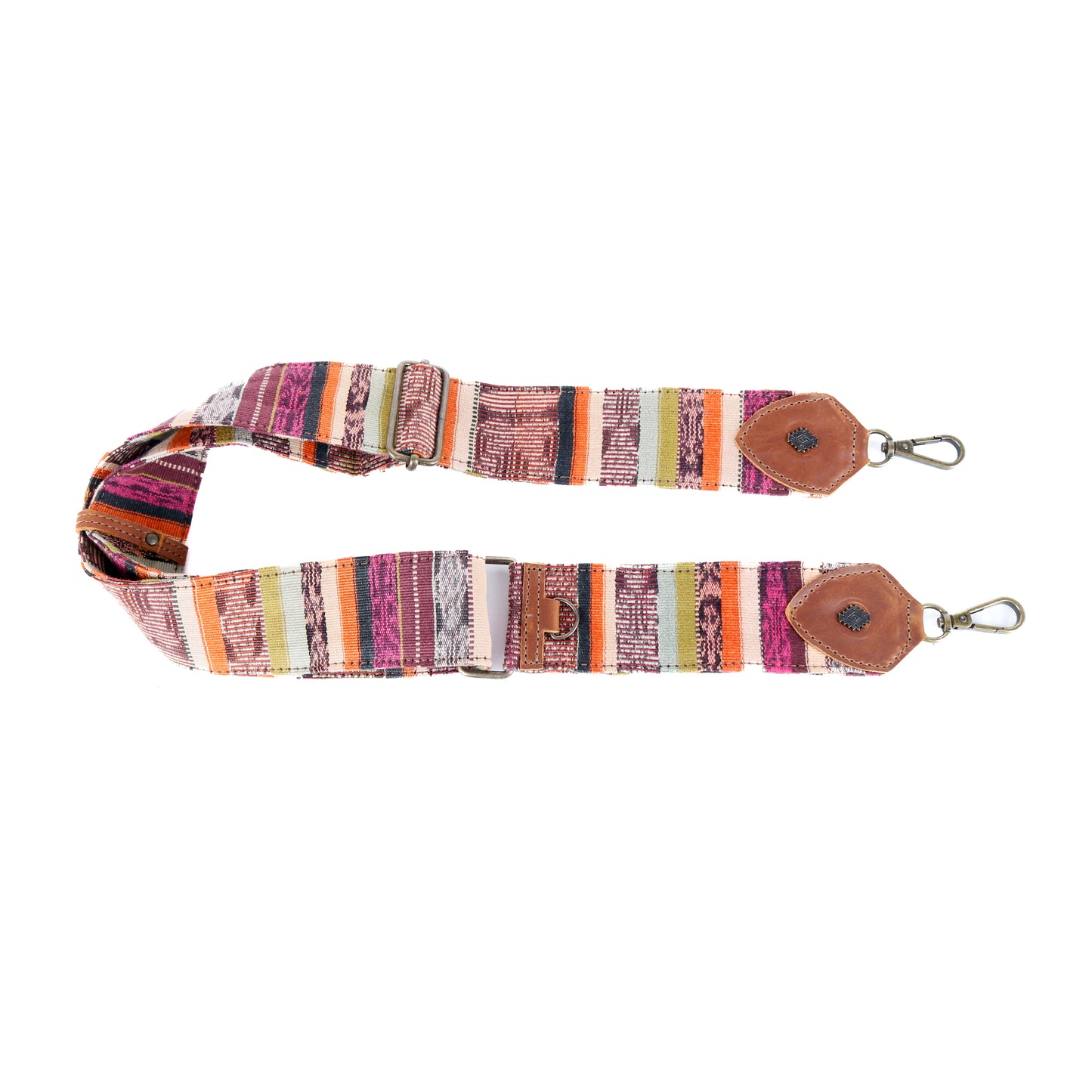 LARGE WANDER CROSSBODY BAG + STRAP SET - OOAK HUIPIL & CORTE - CAFE - NO. 15729